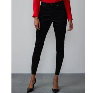 NY & Company Petite Curvy High Rise Skinny Ankle Jeans Size 14 Black NEW w/tags